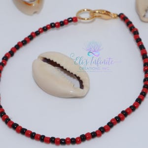 Ilde Bracelet of Eleggua with Tiny Beads - Elastic Beaded Bracelet of Elegua