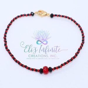 Ilde of Eleggua with Tiny Beads and Rondelle Crystal Beads - Elastic Thread