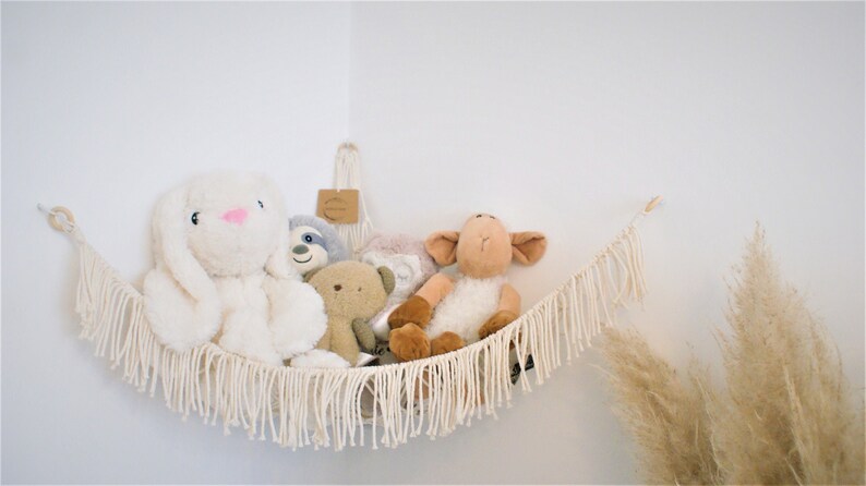 Toy hammock, soft toy storage, Nursery storage, Corner hammock, Nursery decor, teddy hammock, teddy storage, boho nursery, Kids room