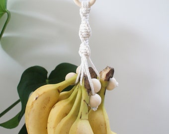 Bananenaufhänger, Makramee-Obst- und Gemüseaufbewahrung, Obstschale, Boho-Küchenaufbewahrung, neues Zuhause-Geschenk, kleine Küchenaufbewahrung