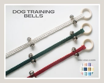 Macrame dog training bells, puppy potty training bell, toilet training door hanging, bell training dog, macrame Christmas dog gift, boho