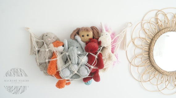 Macrame Toy Hammock Soft Toy Storage Nursery Storage Nursery Decor Teddy Hammock Boho Nursery Toy Net Child Christmas Gift Stocking Etsy