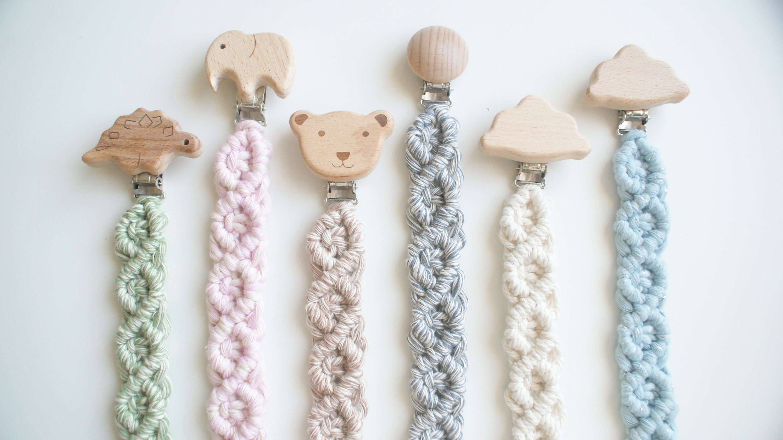 Baby Dummy Clip Macrame Dummy Holder Pacifier Clip Soother - Etsy