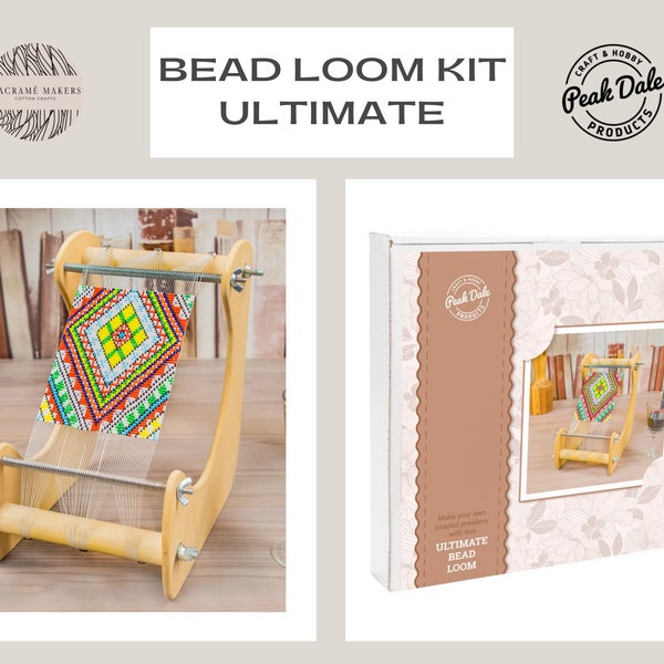 Ultimate bead looming kit, Upright beading loom, craft kit for adults & kids, Bracelet weaving gift, crafting gift box for beginners