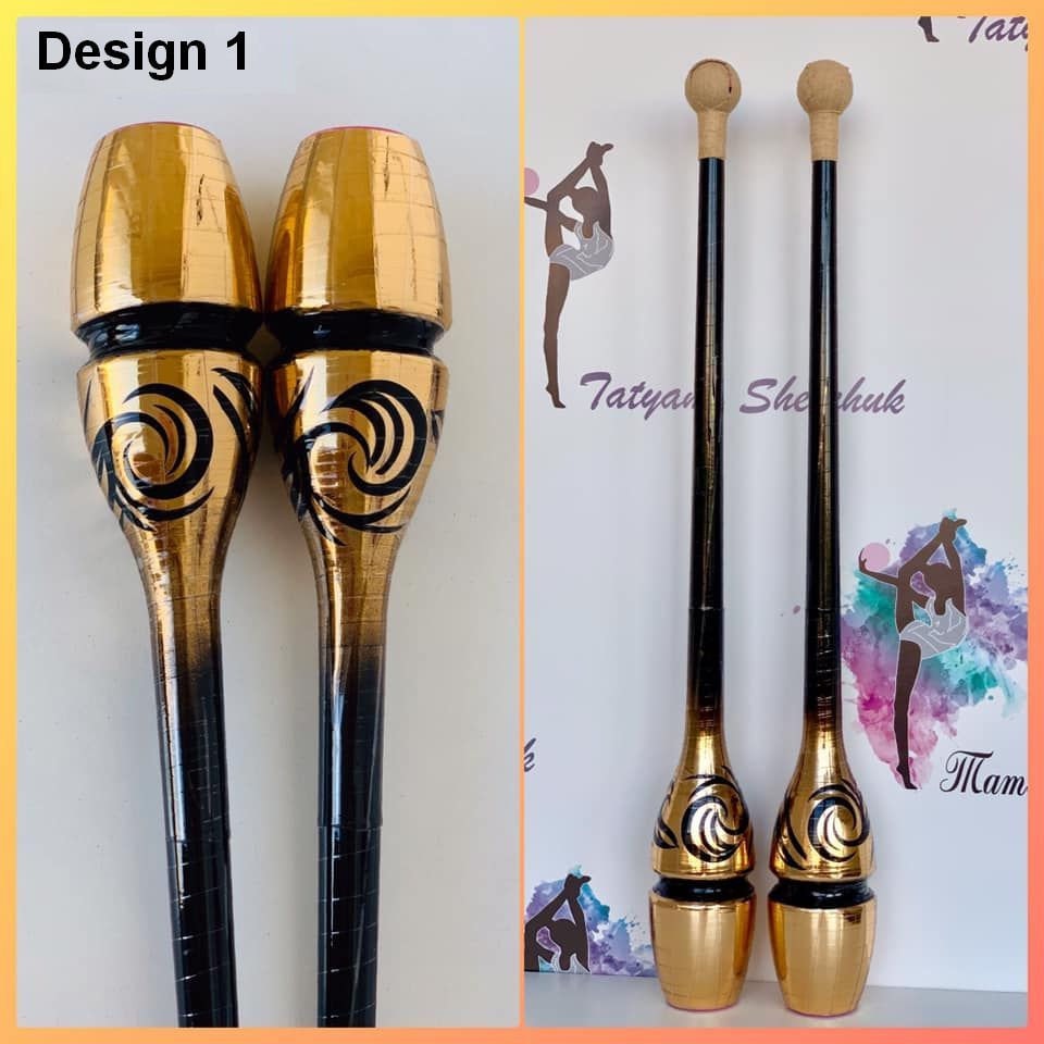 Rhythmic gymnastics clubs. RG clubs decorating, matching your leotard design.