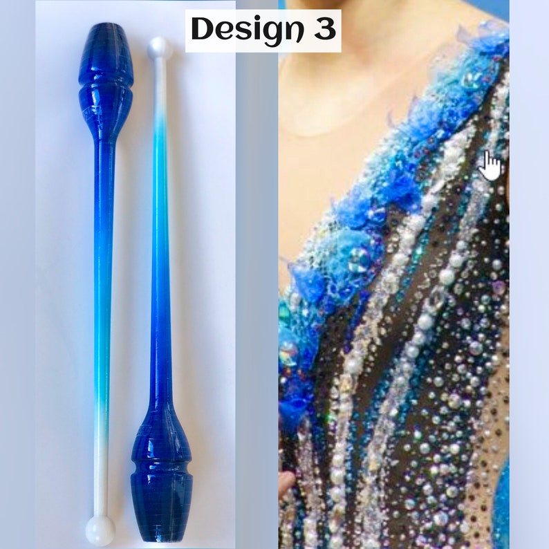 Rhythmic gymnastics clubs. RG clubs decorating, matching your leotard design. image 9