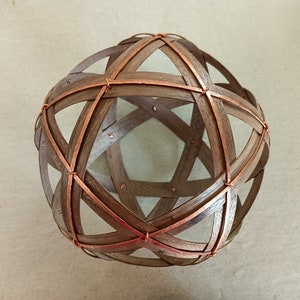 Genesa Pentasfera 22cm M/ Rame puro e legno naturale / Evoluzione della Genesa a 6 anelli / Molto potente / Superato test kinesiologico