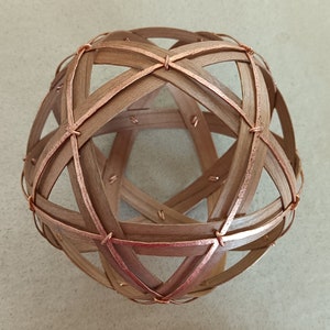 Genesa Pentasfera 13cm S/ Rame puro e legno naturale / Evoluzione della Genesa a 6 anelli / Molto potente / Superato test kinesiologico