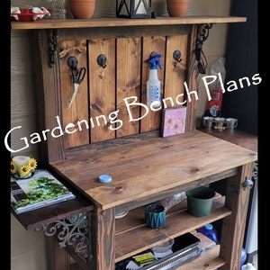 Potting Bench Build Plans | Woodworking Plans | Woodworking projects | Digital Download