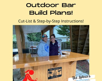 Outdoor Bar Build Plans | Woodworking Plans | Woodworking projects | Digital Download