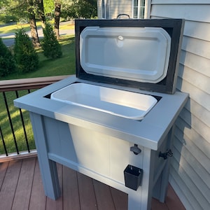 Patio Cooler Build Plans | Coleman Cooler | 70 Qt Cooler | Woodworking Plans | Woodworking projects | Digital Download