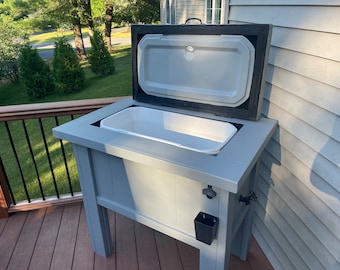 Patio Cooler Build Plans | Coleman Cooler | 70 Qt Cooler | Woodworking Plans | Woodworking projects | Digital Download