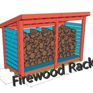 Firewood Storage Rack Build Plans | Woodworking Plans | Woodworking projects | Digital Download