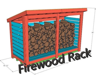 Firewood Storage Rack Build Plans | Woodworking Plans | Woodworking projects | Digital Download