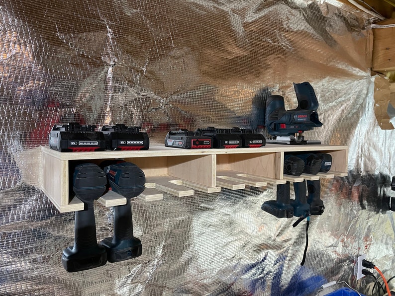 Drill Storage Shelf Build Plans Woodworking Plans Digital Etsy