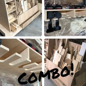 Bundle | Rolling Lumber Cart & Drill Storage Shelf Build Plans! | Woodworking Plans | Woodworking projects | Digital Download