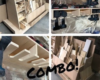 Bundle | Rolling Lumber Cart & Drill Storage Shelf Build Plans! | Woodworking Plans | Woodworking projects | Digital Download