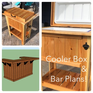 Bundle! | Cooler Box & Outdoor Bar | Woodworking Plans | Digital Download