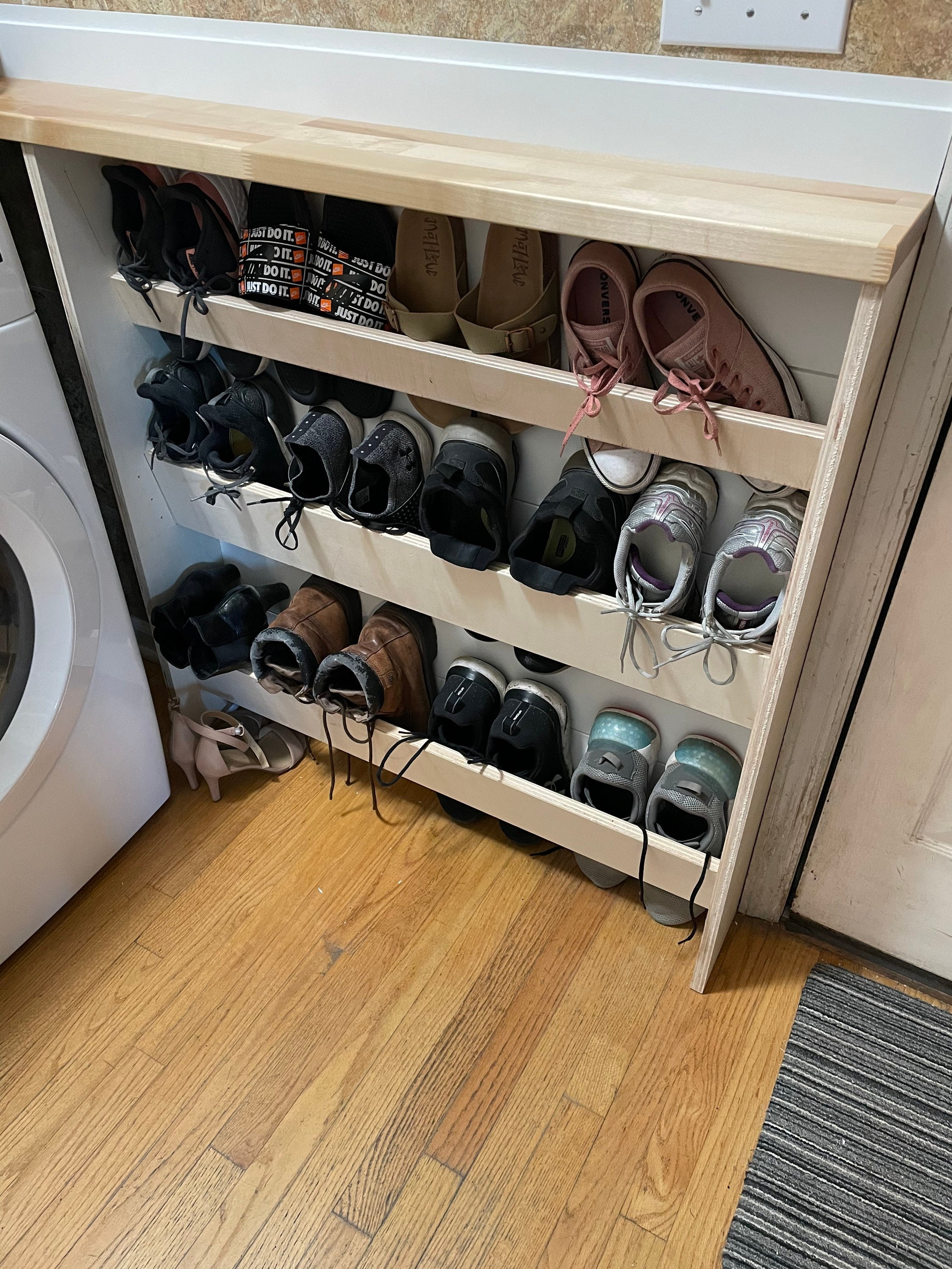 Laundry room shoe rack hotsell