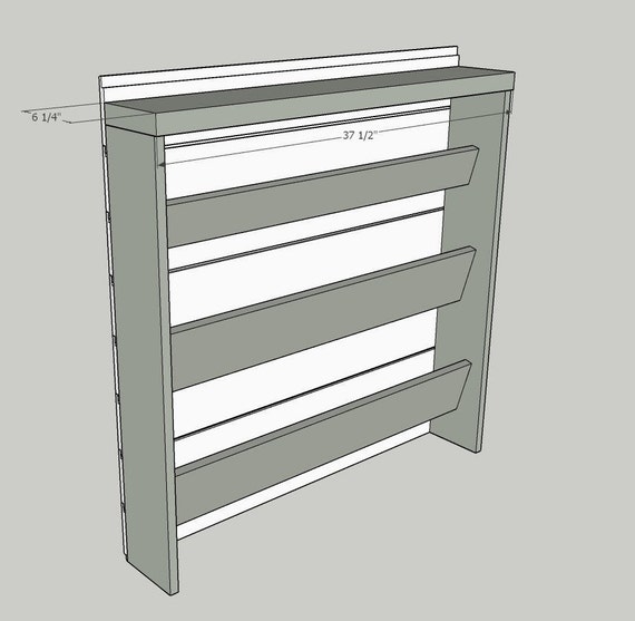 Wall Mount Shoe Storage Rack Plan/storage Rack Plan/wall Shoe