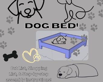 Dog Bed Plans | Woodworking Plans | Woodworking projects | Digital Download
