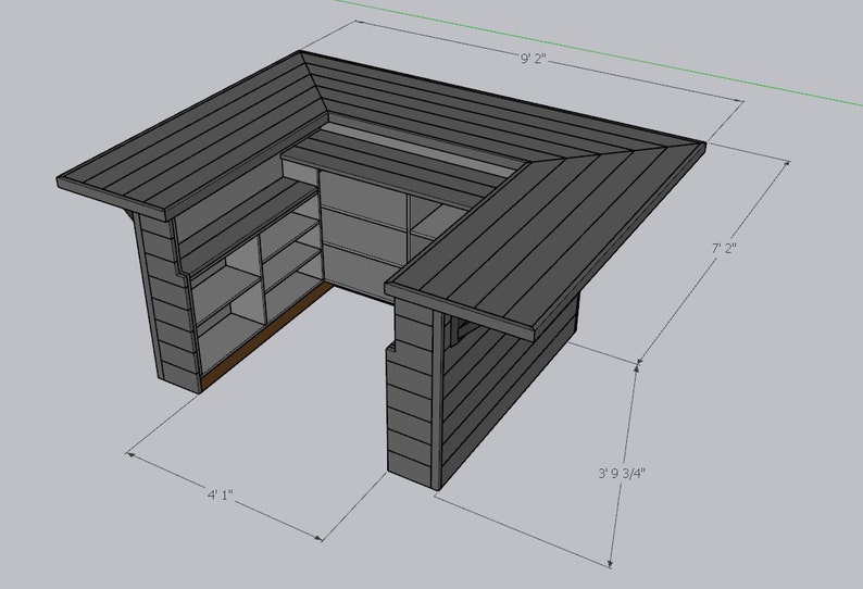 Outdoor Bar Build Plans Woodworking Plans Digital Download Etsy