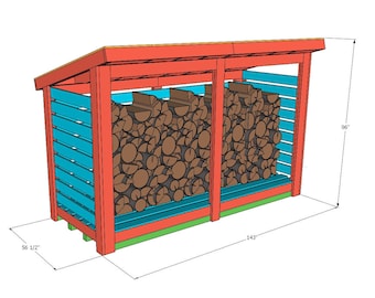 Log Storage Unit Build Plans | Woodworking Plans | Woodworking projects | Digital Download