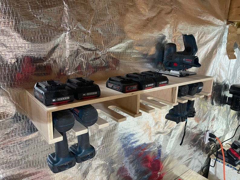 Drill Storage Shelf Build Plans Woodworking Plans Digital Etsy