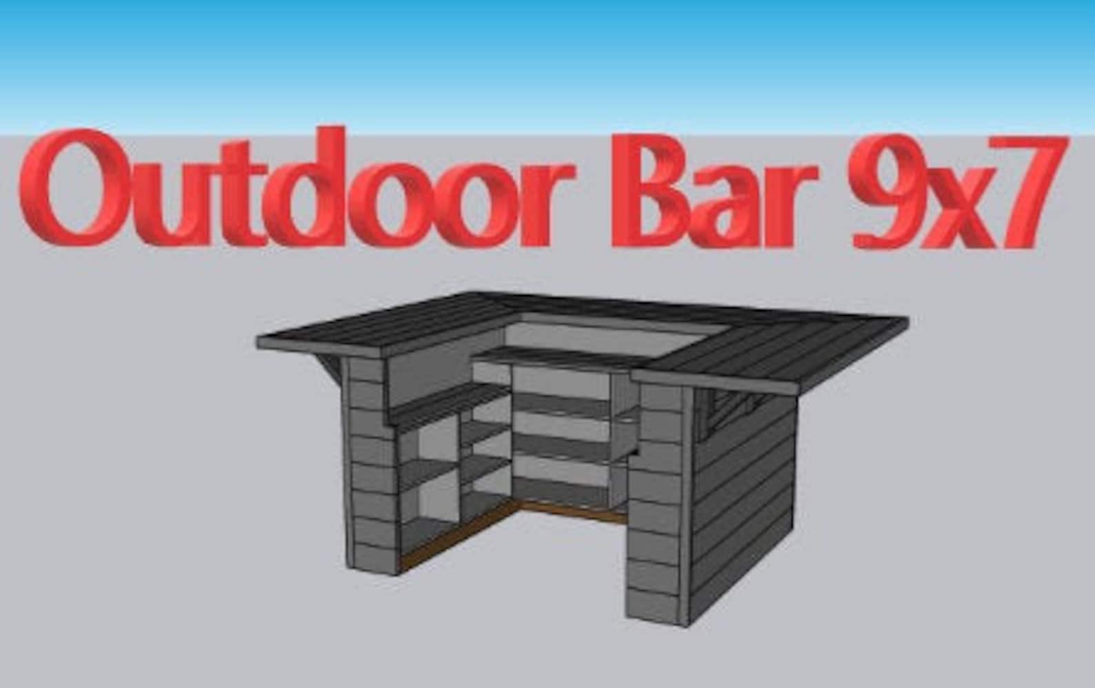 Outdoor Bar Build Plans Woodworking Plans Digital Download Etsy
