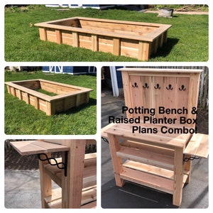 Bundle! | Gardening Bench Build Plans & Raised Planter Box | Woodworking Plans | Woodworking projects | Digital Download