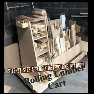 Rolling Lumber Cart Build Plans | Woodworking Plans | Woodworking projects | Digital Download