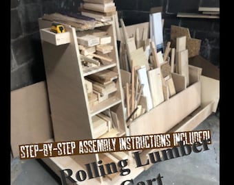 Rolling Lumber Cart Build Plans | Woodworking Plans | Woodworking projects | Digital Download