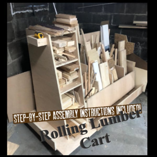 Rolling Lumber Cart Build Plans | Woodworking Plans | Woodworking projects | Digital Download