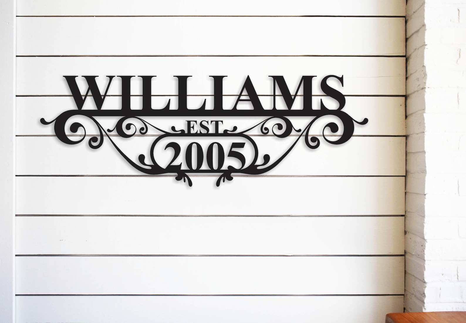 Family Name Monogram Scroll SVG File | Etsy