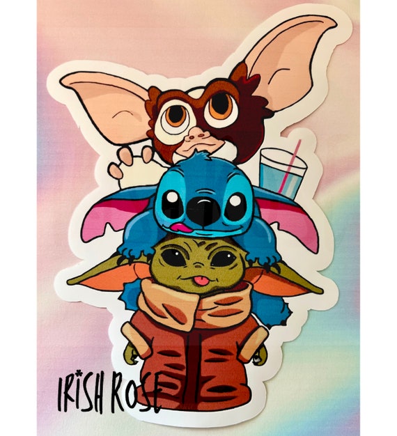 Gizmo, Stitch, and Baby Yoda Sticker 