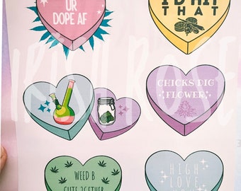 Valentine’s Day Pot Head Sticker Pack