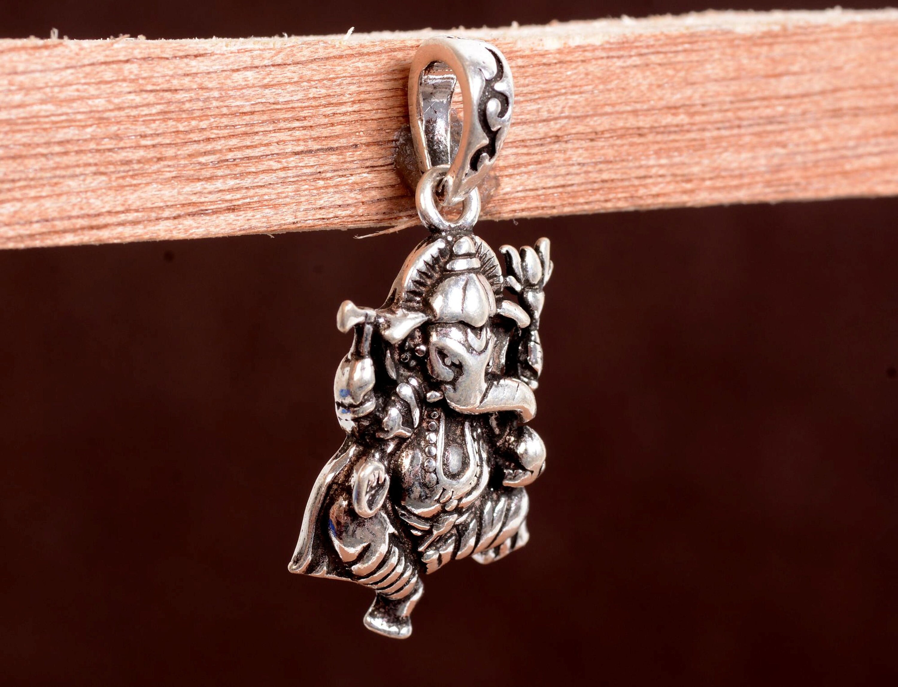 Silver Ganesha Pendant Sterling Silver Ganesh Pendant Hindu Etsy Australia