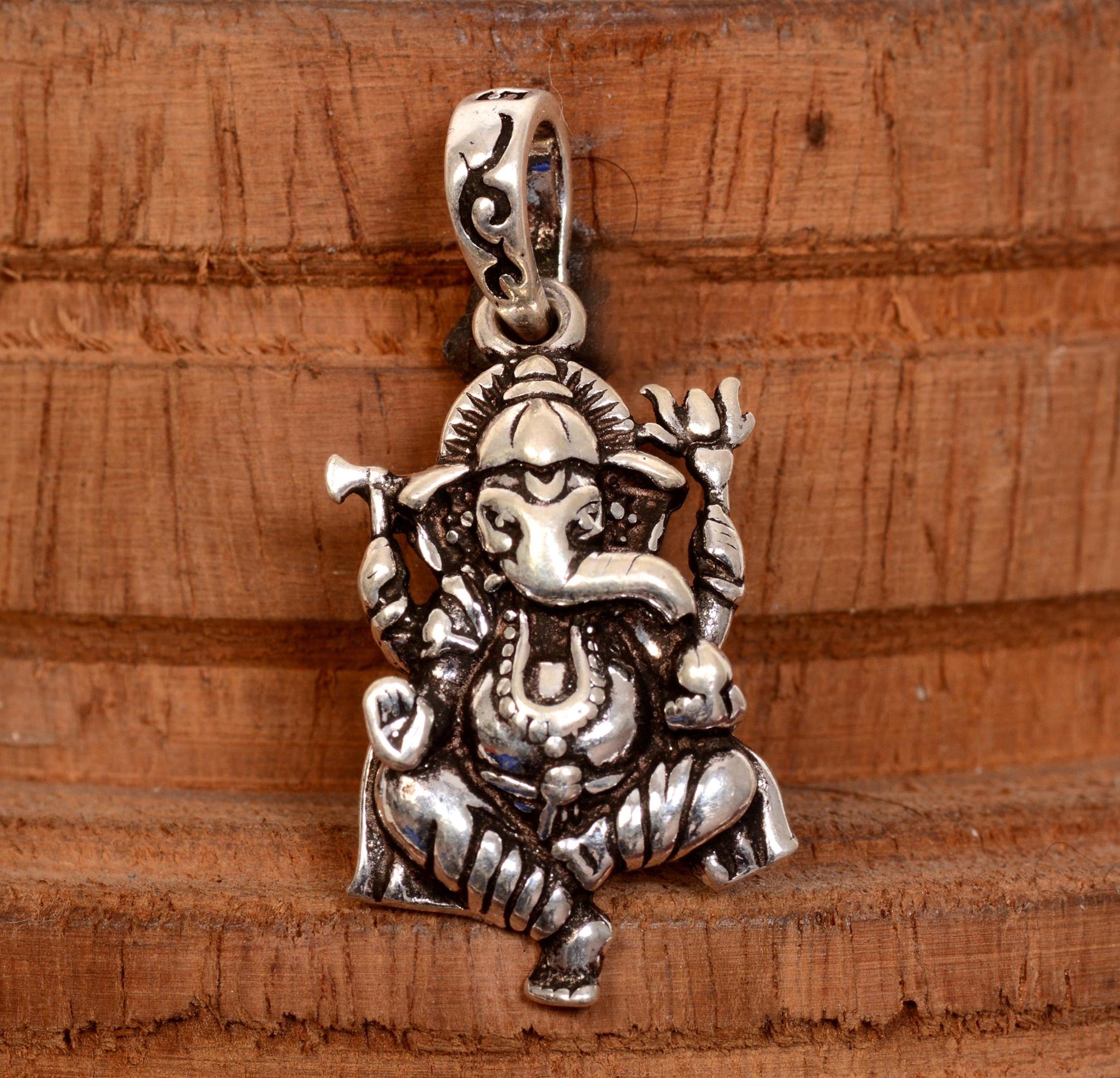 Silver Ganesha Pendant Sterling Silver Ganesh Pendant Hindu - Etsy ...