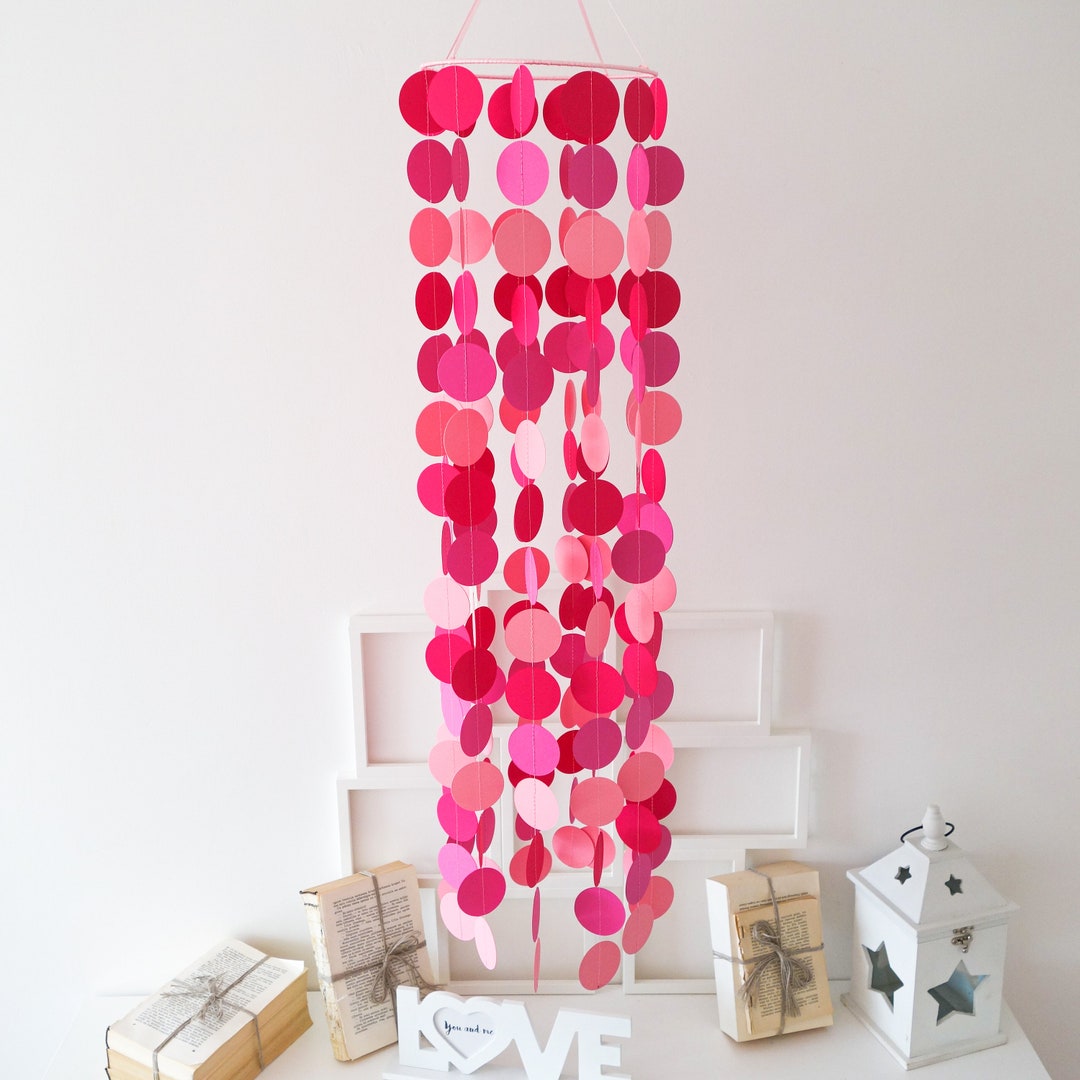 Pink Baby Mobile Pink Mobile Pink Nursery Decor Baby Girl Etsy UK