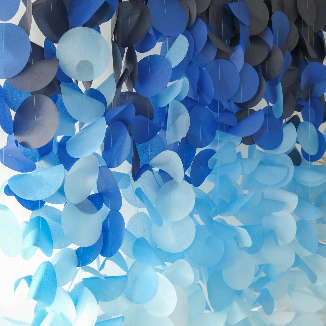Blue Ombre Backdrop, Blue Wedding Backdrop, Blue Baby Shower Backdrop