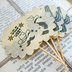 Decorazioni per cupcake a tema cowboy, decorazioni per cupcake a tema contadino, decorazioni per cupcake a tema cowboy, decorazioni per feste western, decorazioni per feste a tema cactus, decorazioni per feste a tema cactus