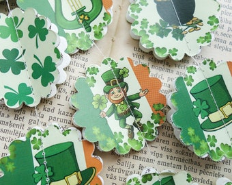 St Patricks decorations, St Patricks day gift, St Patricks day garland, St Patricks banner, St Patricks backdrop, Irish paper garland