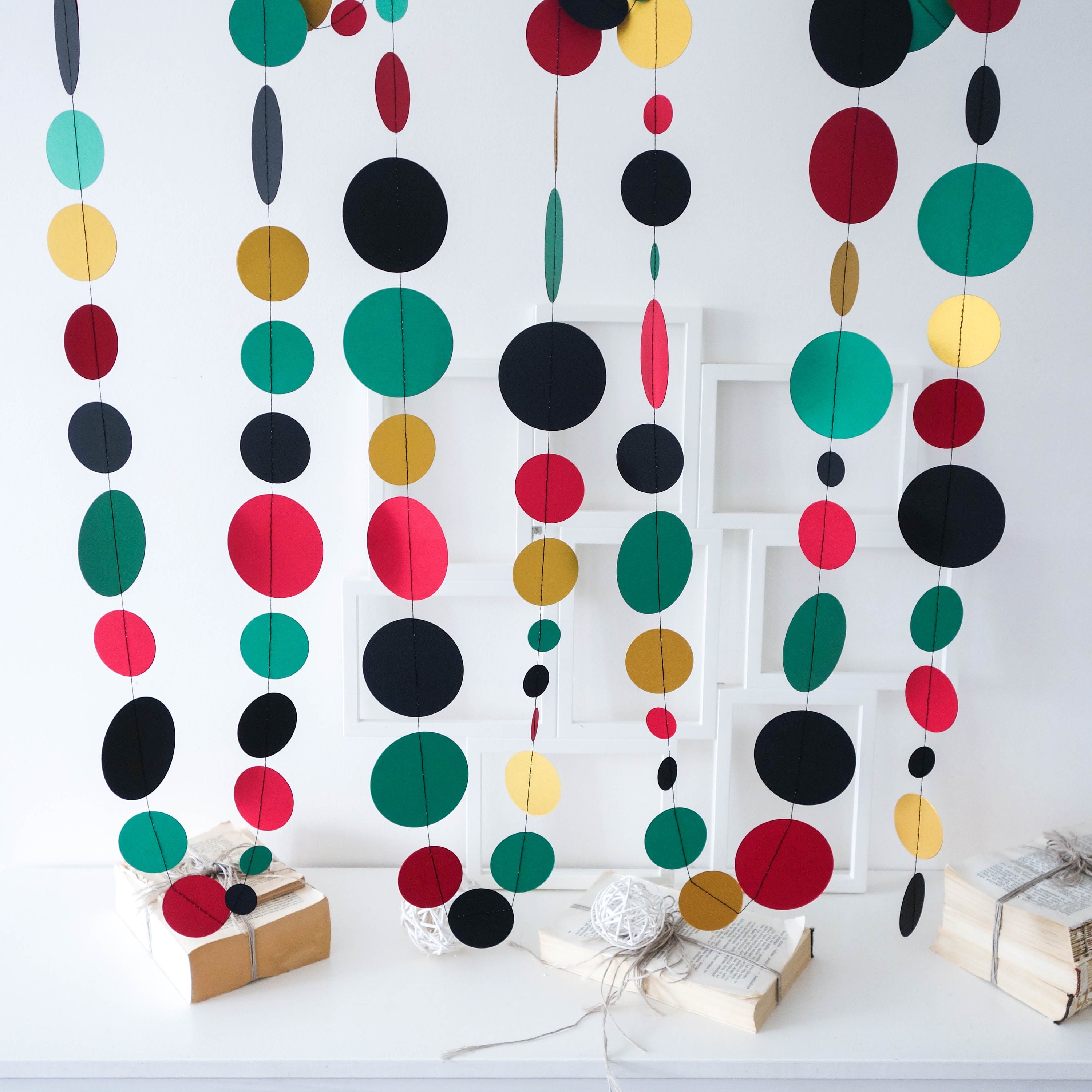 Kwanzaa Garland - African Celebration Banner in Red, Black & Green