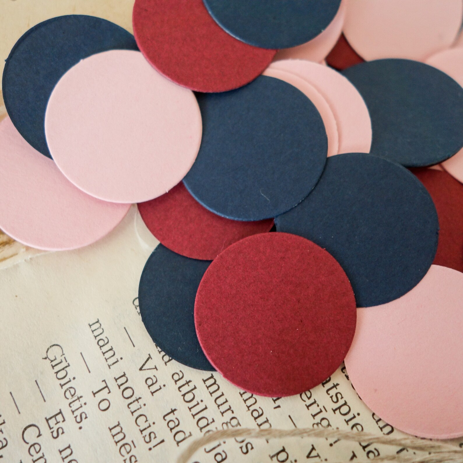 Navy Confetti Red Confetti Pink Confetti Navy Blue Etsy