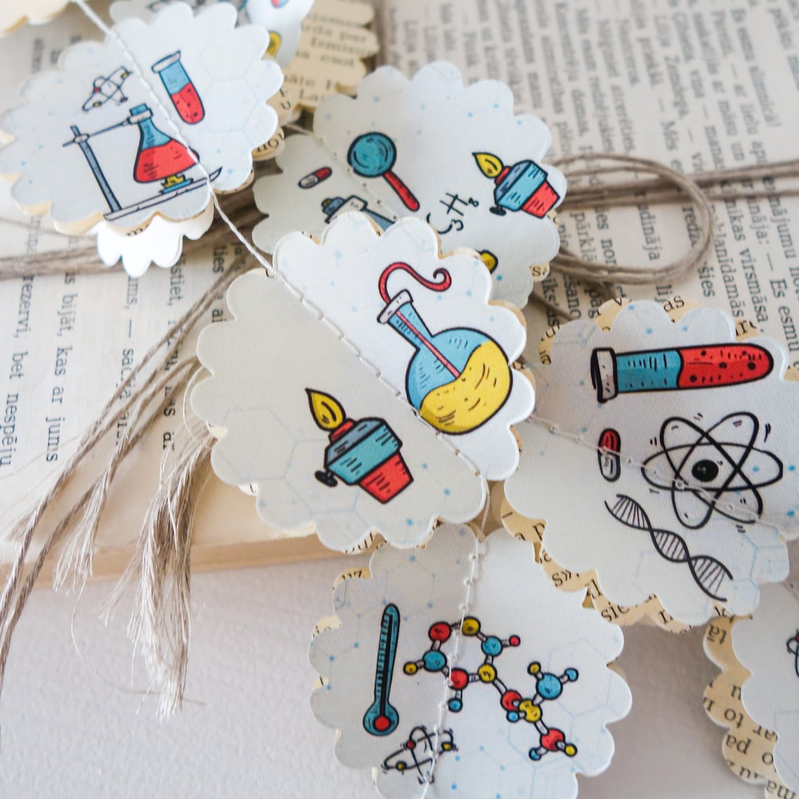 Science Garland Science Gifts Science Party Decorations Etsy