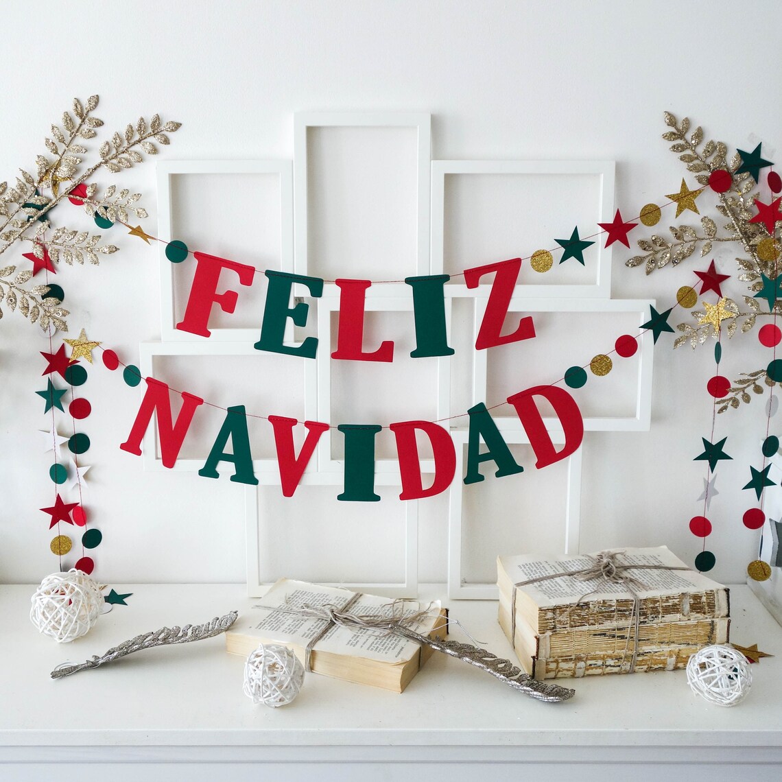 Feliz Navidad Banner, Christmas Garland, Holiday Decor - Etsy