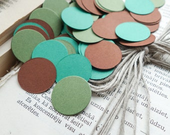 Woodland confetti, white confetti, brown confetti, forest party confetti, woodland party confetti, army party confetti, woodland table decor