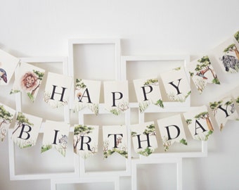 Safari Happy Birthday Banner: Lion Theme Party Decor