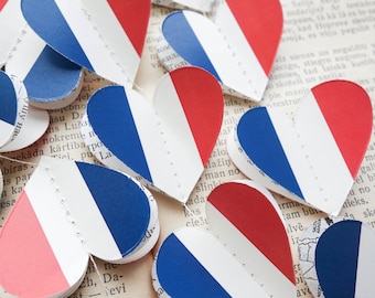 Guirnalda de Francia, Me encantan las decoraciones de Francia, Decoraciones de boda francesas, Guirnalda de París, Guirnalda de Francia, Regalos de profesores de francés, Bandera de Francia