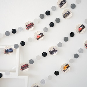 Train birthday decorations, train party decorations, train garland, train baby shower decorations, train banner, train nursery decorations